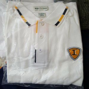 Willow Pointe XXL White Mens Polo Shirt Yellow Black IC Logo